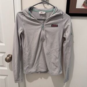 Vineyard Vines Light Gray Quarter-Zip Hoodie